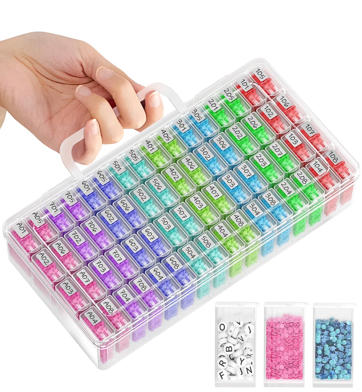 Women Accessories Box - กล่องเก็บอุปกรณ์งานเพชร 5 มิติ DIY กล่องใส่เครื่องมือปักเพชร กล่องใส่หัวเจาะเพชร