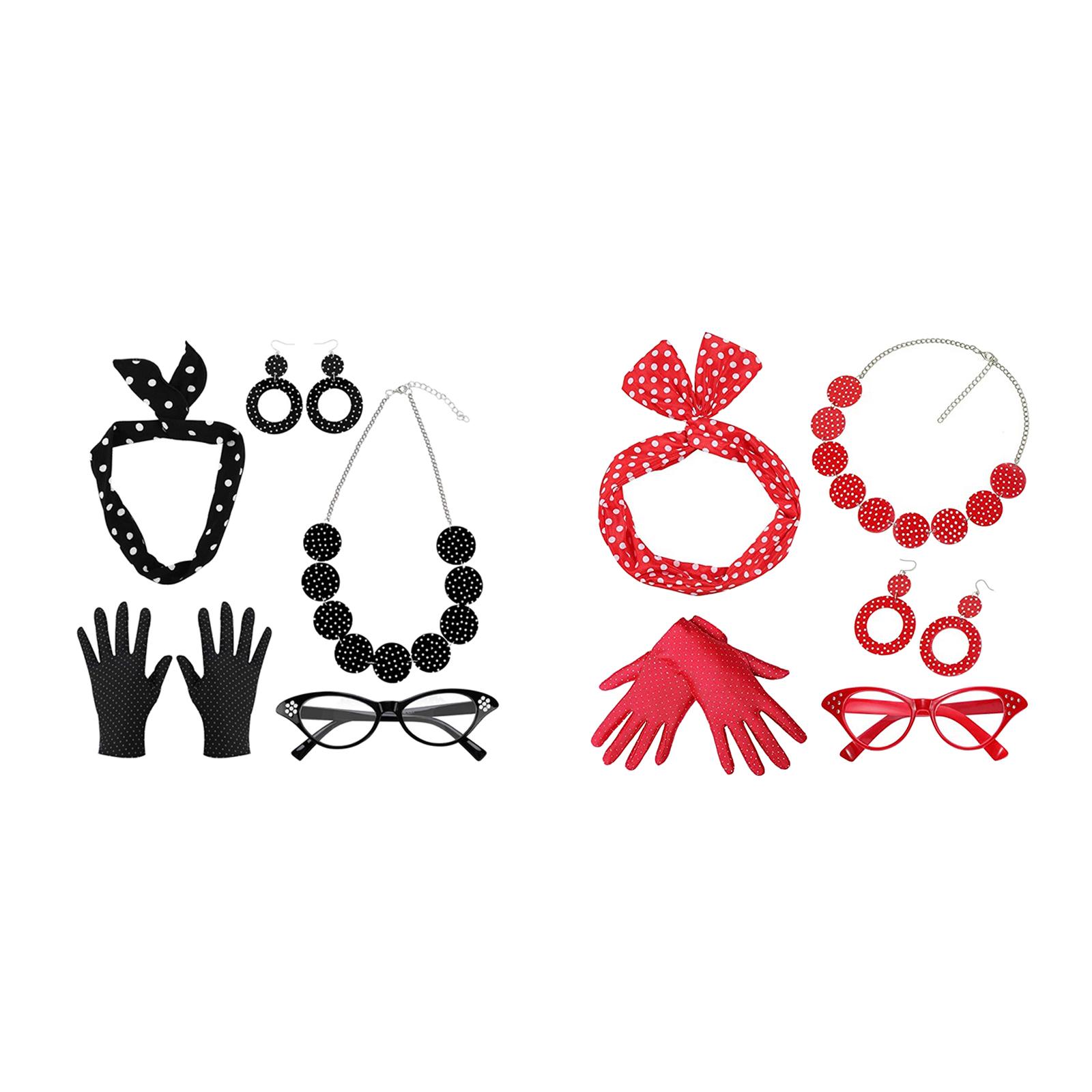 Women'S Accessories In The 1950S - ชุดคอสตูมผู้หญิงยุค 50 จำนวน 5 ชุด ประกอบด้วยแว่นตา