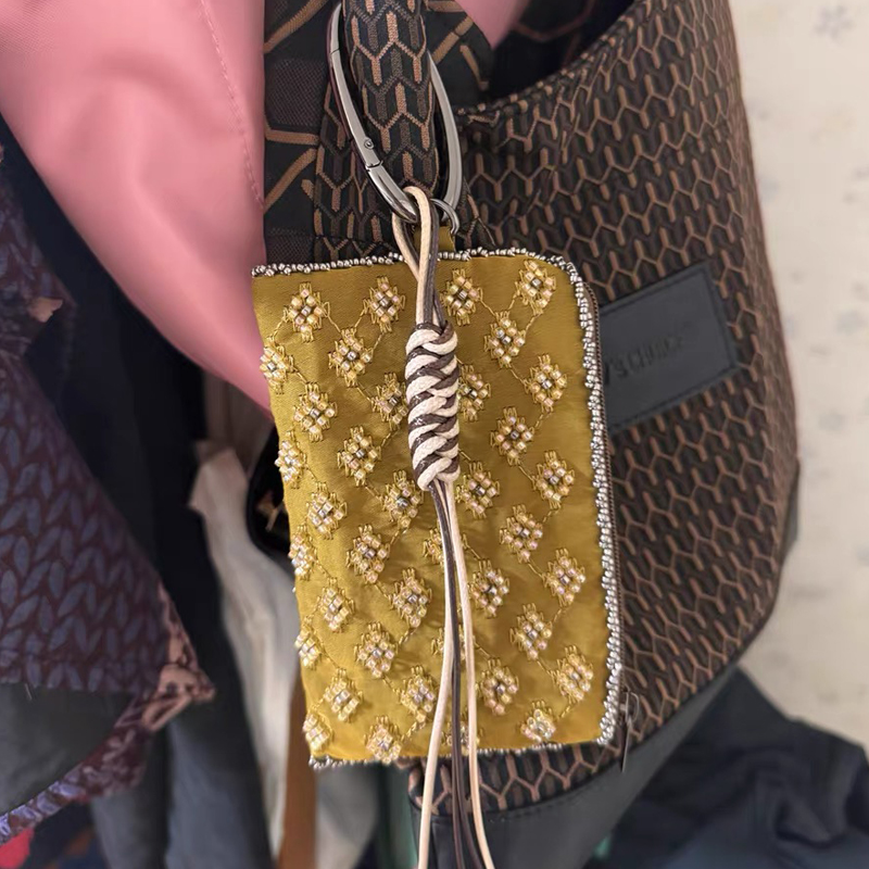 Women Accessories Box - กระเป๋าใส่ของจุกจิกขนาดเล็กสำหรับผู้หญิง กระเป๋าถือดีไซน์หรูหรา รุ่นใหม่ปี 2026 ทำจากโพลีเอสเตอร์ เย็บมือ