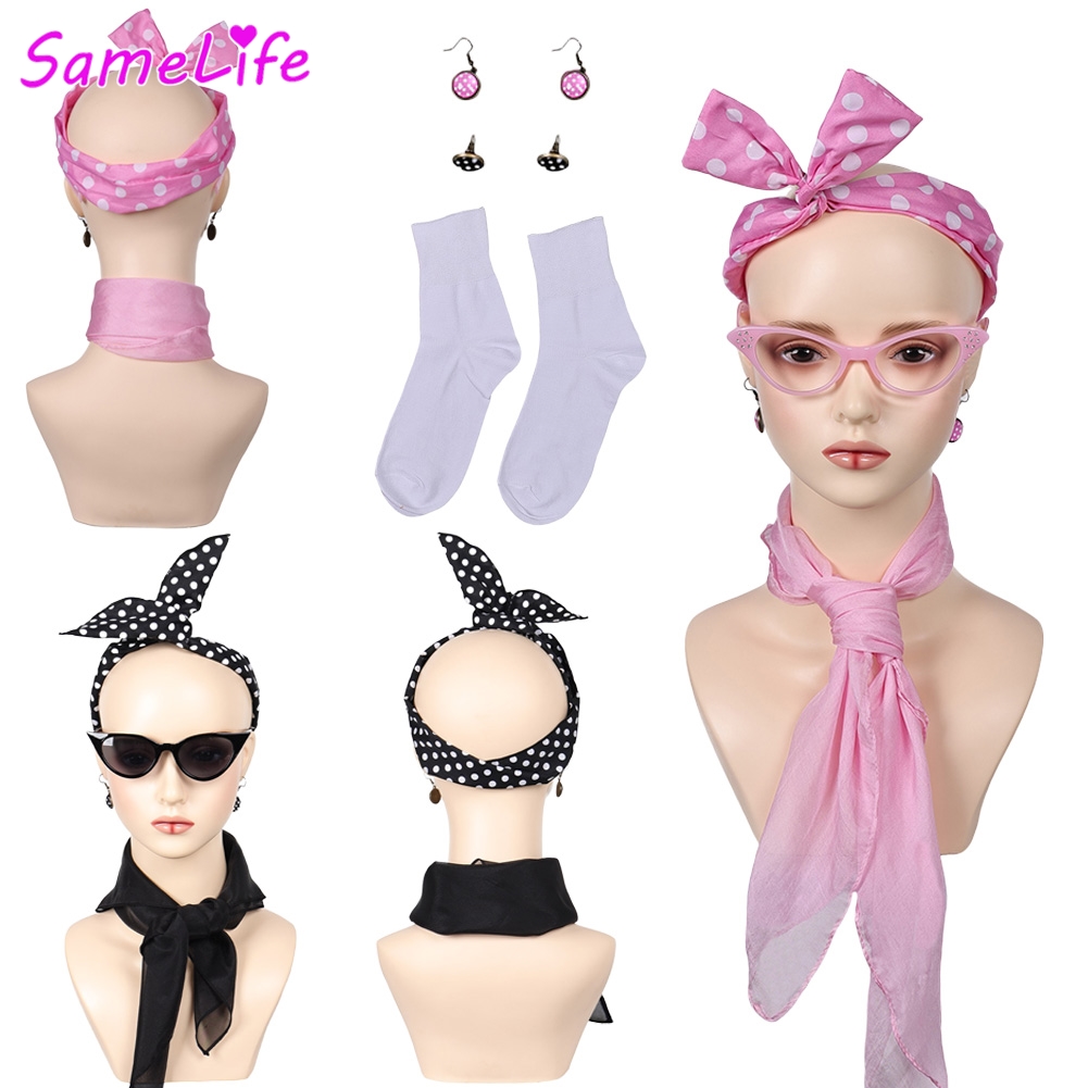 Women'S Accessories In The 1950S - ภาพยนตร์เกรซ 1950s Pink Ladies ที่คาดผม แว่นตา
