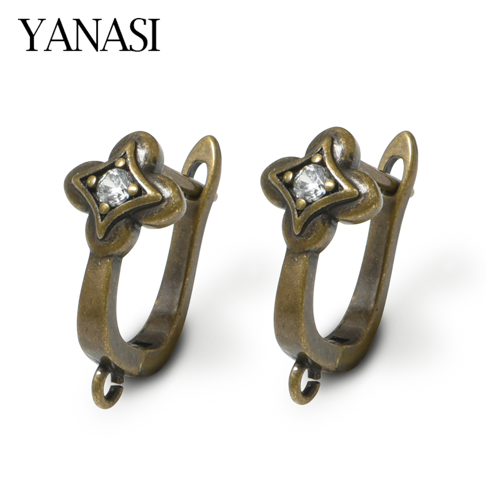Women Accessories In Wholesale - ใหม่ 1 คู่ต่างหูทองเหลืองโบราณตะขอเกี่ยวสำหรับ DIY ผู้หญิงเครื่องประดับทำอุปกรณ์เสริมขายส่ง