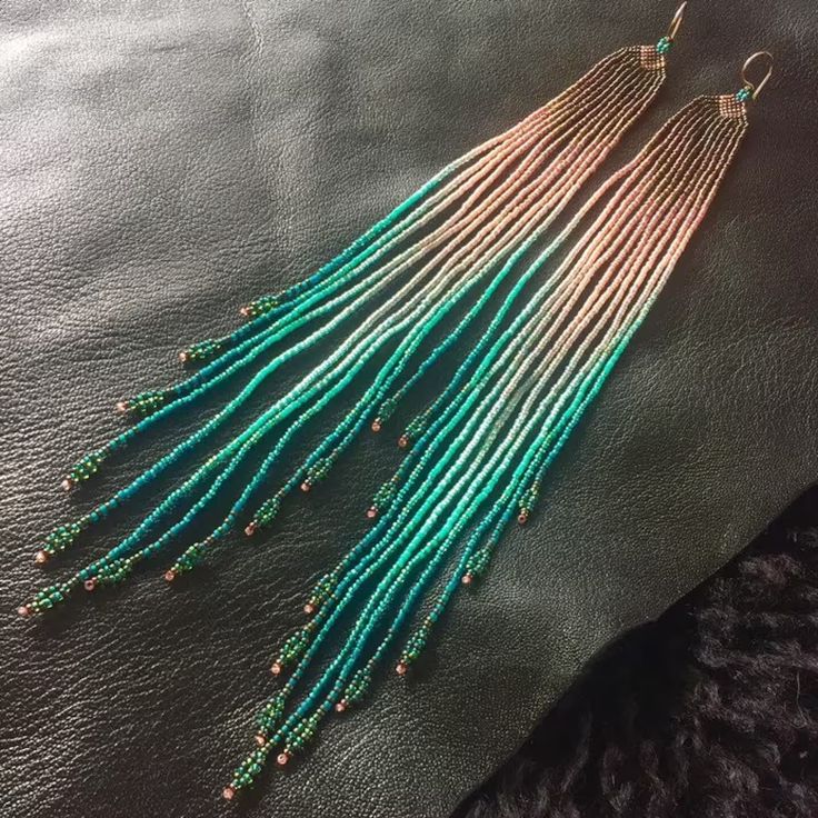 Tassel Earrings Boho - ต่างหูลูกปัดข้าวพู่สีไล่ระดับสีโบฮีเมียโลหะผสมหญิงความคิดสร้างสรรค์ทอมือแฟชั่นต่างหูลูกปัดเรียบง่าย