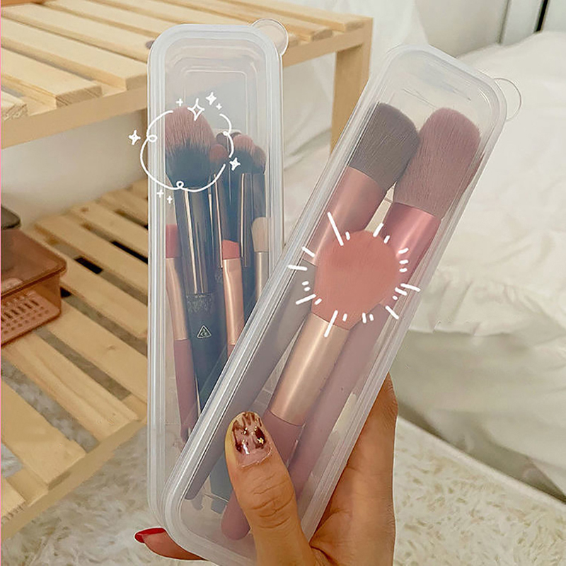 Women Accessories Box - แปรงแต่งหน้าโปร่งใสพร้อมฝาครอบกล่องดินสอเขียนคิ้วแบบพกพาผู้หญิงเครื่องสําอางค์แต่งหน้าเครื่องมือ