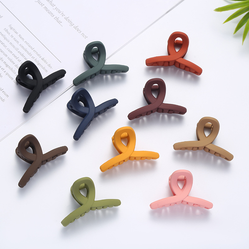 Women Accessories In Wholesale - ใหม่แฟชั่นขนาดเล็ก 4.5 ซม.Frosted เรซิ่นคลิป Hairpin Barrettes
