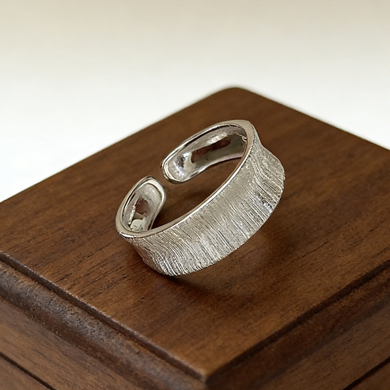 925 เงินสเตอร์ลิง แหวนแบบหนาซ้ - Women Accessories Drawing บทวิจารณ์และราคา