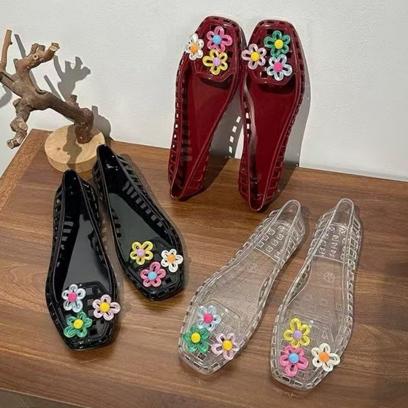 รองเท้าเจลลี่ลายดอกไม้แฮนด์เมด - Women'S Accessories For Shoes บทวิจารณ์และราคา