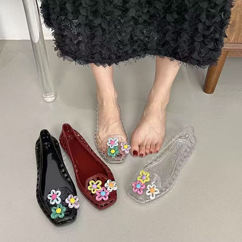 รองเท้าเจลลี่ลายดอกไม้แฮนด์เมด - Women'S Accessories For Shoes บทวิจารณ์และราคา