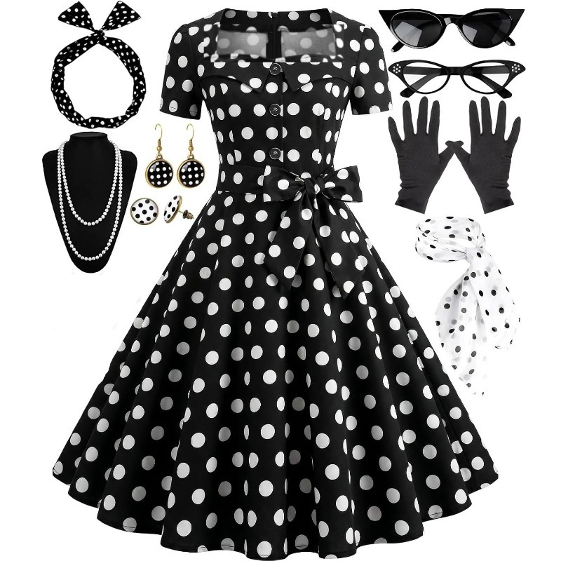 ชุดเดรสวินเทจสไตล์ยุค 50 สำหรั - Women'S Accessories In The 1950S บทวิจารณ์และราคา