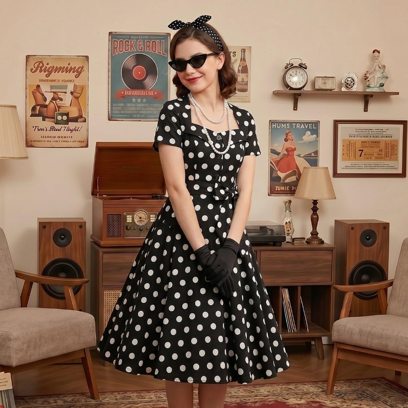 ชุดเดรสวินเทจสไตล์ยุค 50 สำหรั - Women'S Accessories In The 1950S บทวิจารณ์และราคา