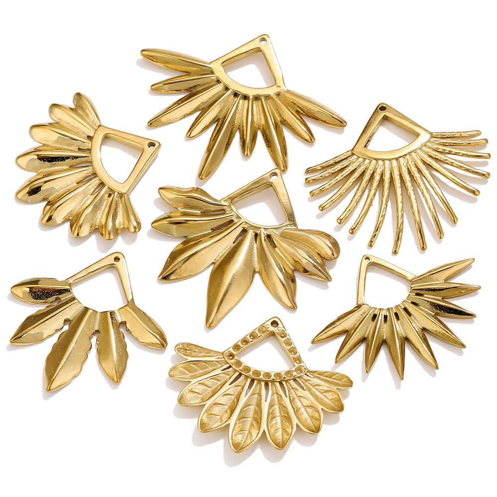 จี้รูปพัดสแตนเลส 2 ชิ้น ชุบทอง - Tassel Earrings Boho บทวิจารณ์และราคา