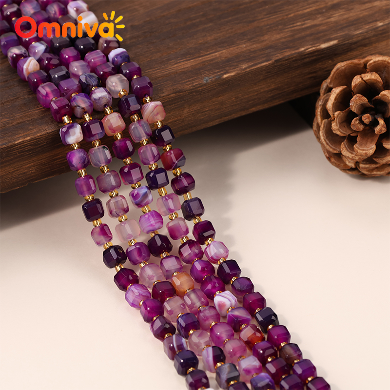 หินอาเกตสีม่วงธรรมชาติ ลูกปัดเ - Women Accessories In Wholesale บทวิจารณ์และราคา