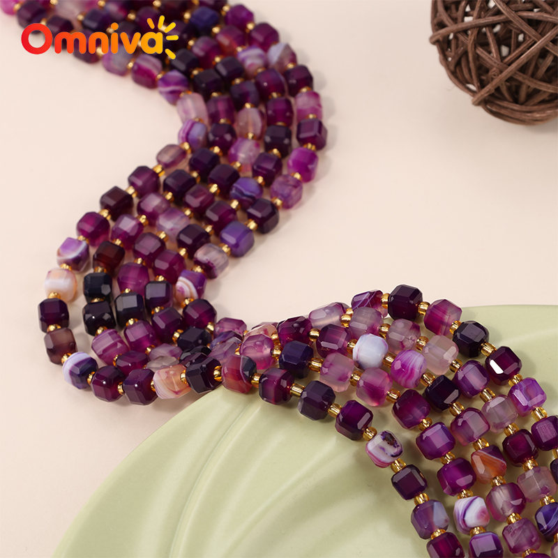 หินอาเกตสีม่วงธรรมชาติ ลูกปัดเ - Women Accessories In Wholesale บทวิจารณ์และราคา