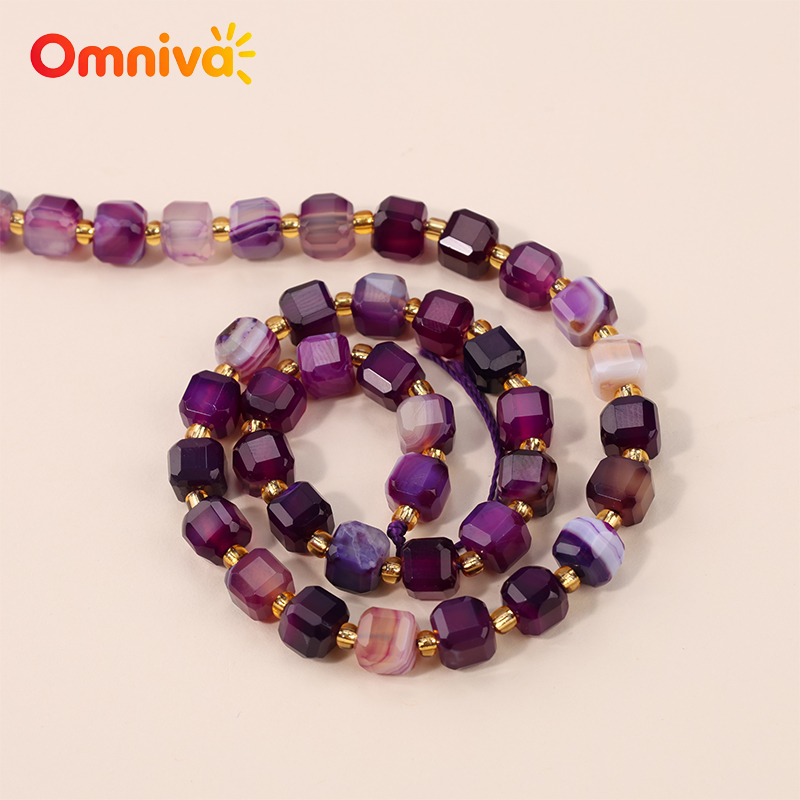 หินอาเกตสีม่วงธรรมชาติ ลูกปัดเ - Women Accessories In Wholesale บทวิจารณ์และราคา