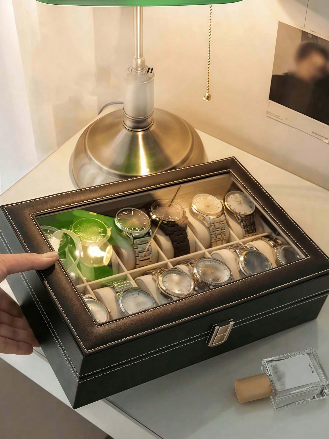 กล่องใส่นาฬิกาหนังพร้อมกุญแจล็ - Women Accessories Box บทวิจารณ์และราคา