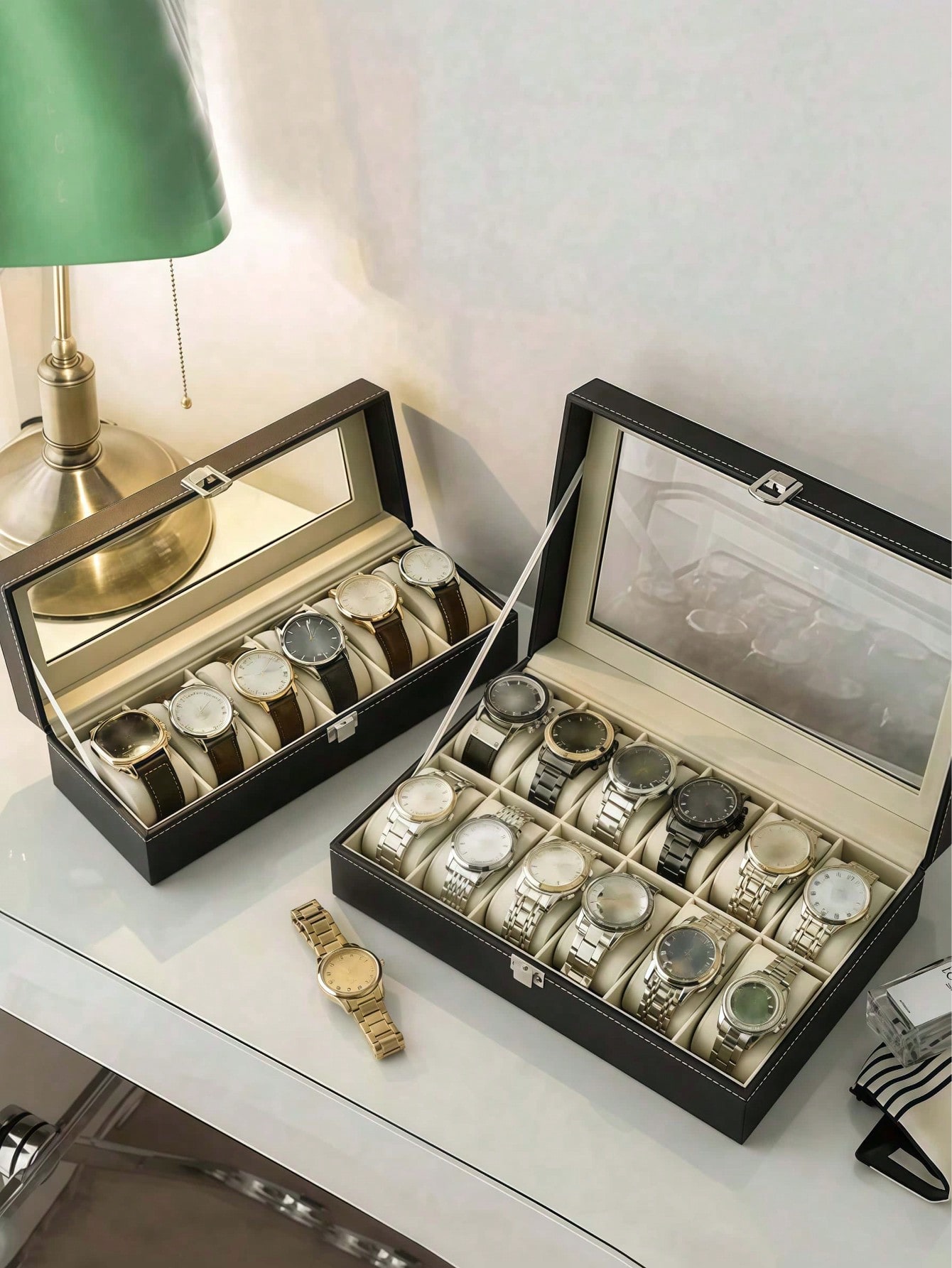 กล่องใส่นาฬิกาหนังพร้อมกุญแจล็ - Women Accessories Box บทวิจารณ์และราคา