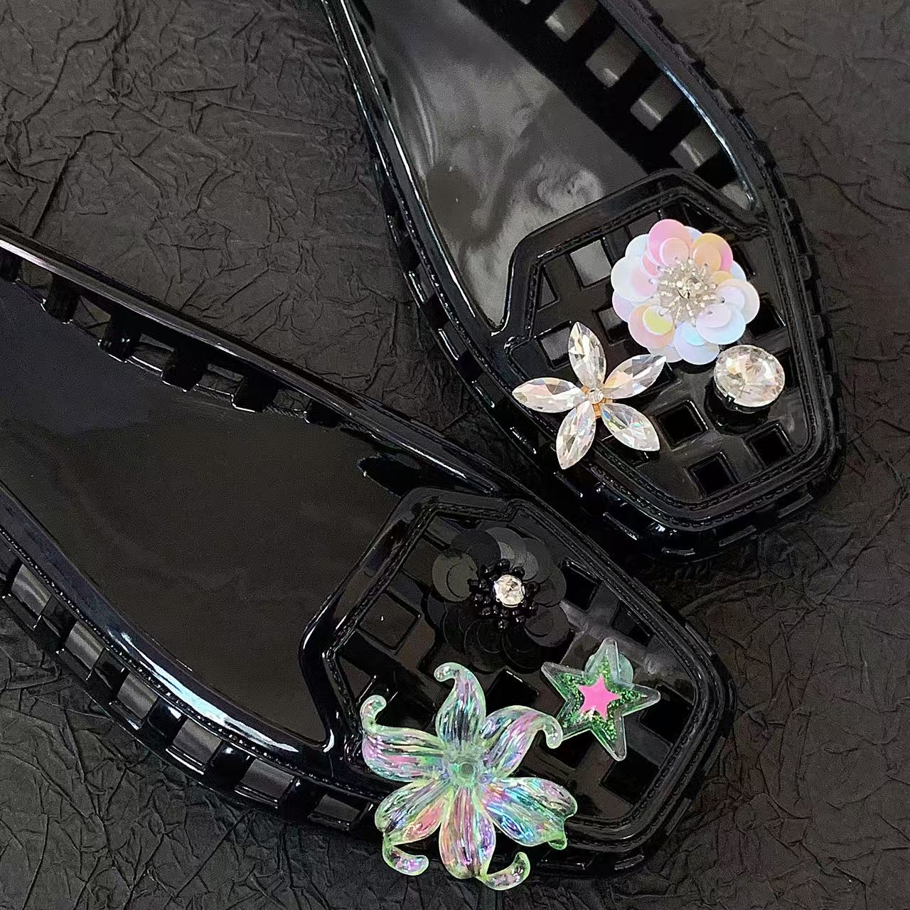 รองเท้าเจลลี่คริสตัลสำหรับผู้ห - Women'S Accessories For Shoes บทวิจารณ์และราคา