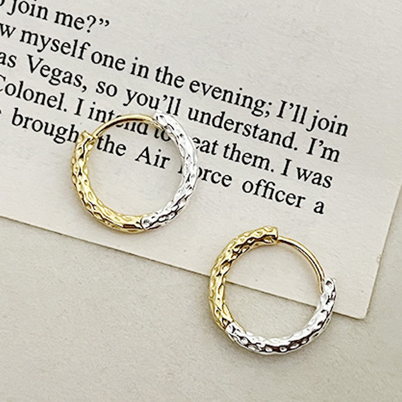 ต่างหูห่วงทรงกลมสีทองเงินสไตล์ - Women Accessories Drawing บทวิจารณ์และราคา