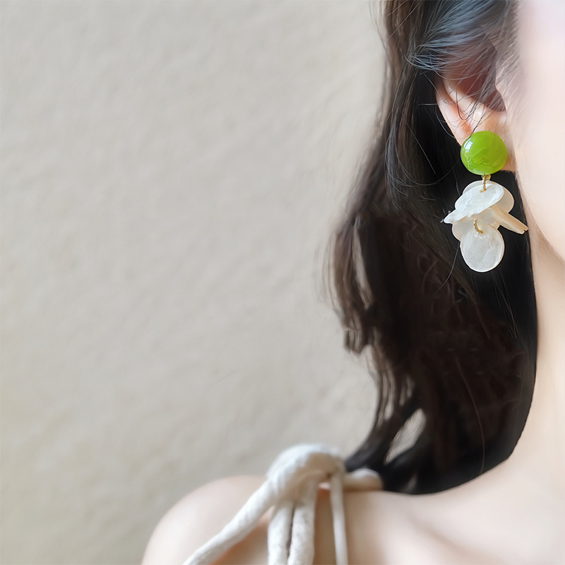 ต่างหูแบบหนีบคุณภาพสูง สีเขียว - Tassel Earrings Boho บทวิจารณ์และราคา