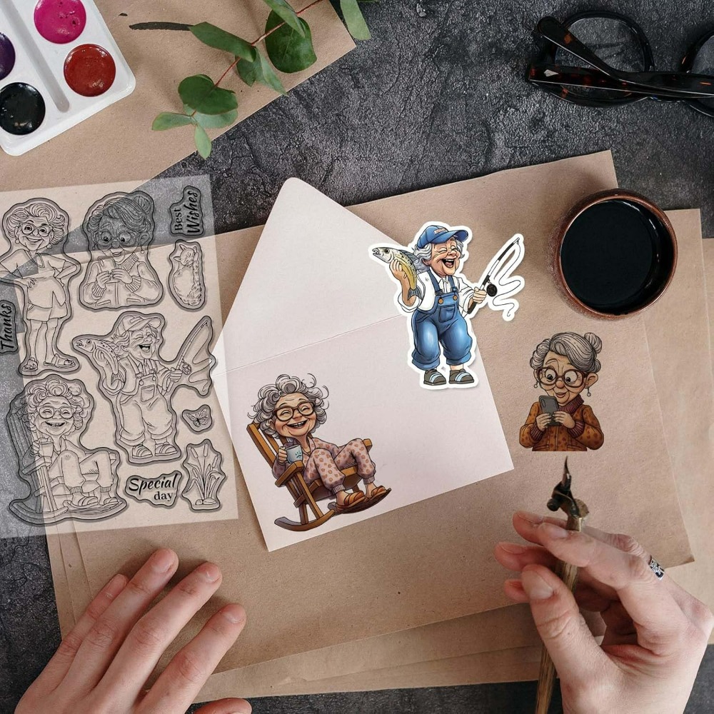 ยิ้ม Old Lady ล้างแสตมป์สําหรั - Women Accessories Clearance บทวิจารณ์และราคา