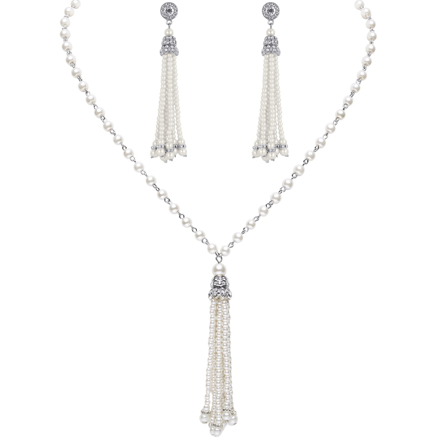 3-piece Set of Long Pearl Neck - Women'S Accessories In The 1950S บทวิจารณ์และราคา