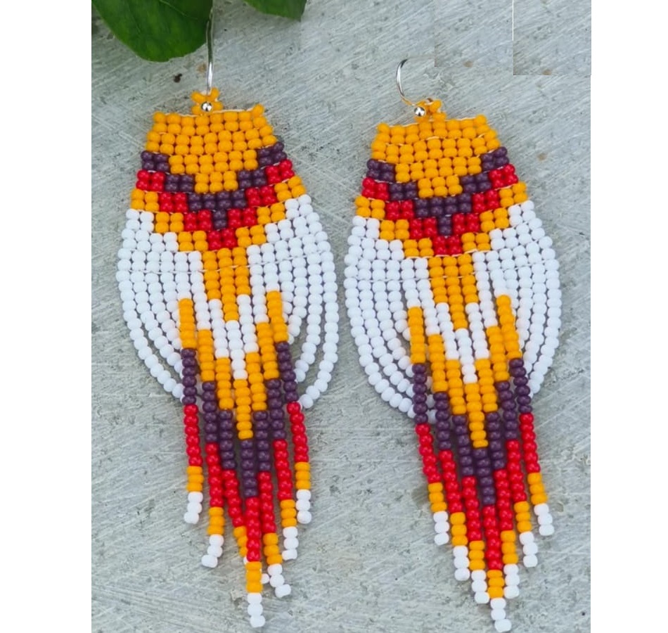 ZGMXR ต่างหูลูกปัดข้าวสาร รูปท - Tassel Earrings Boho บทวิจารณ์และราคา