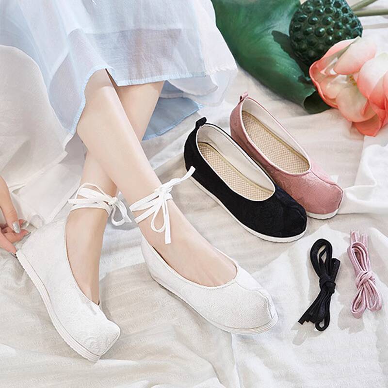 รองเท้าฮันฝูสีพื้นสไตล์โบราณ เ - Women'S Accessories For Shoes บทวิจารณ์และราคา